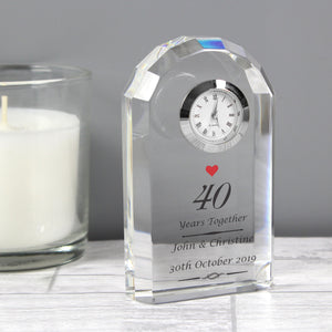 Ruby Wedding Anniversary Clock - CalEli Gifts