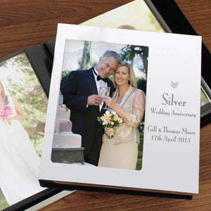 Silver Wedding Anniversary Photo Frame Album - CalEli Gifts