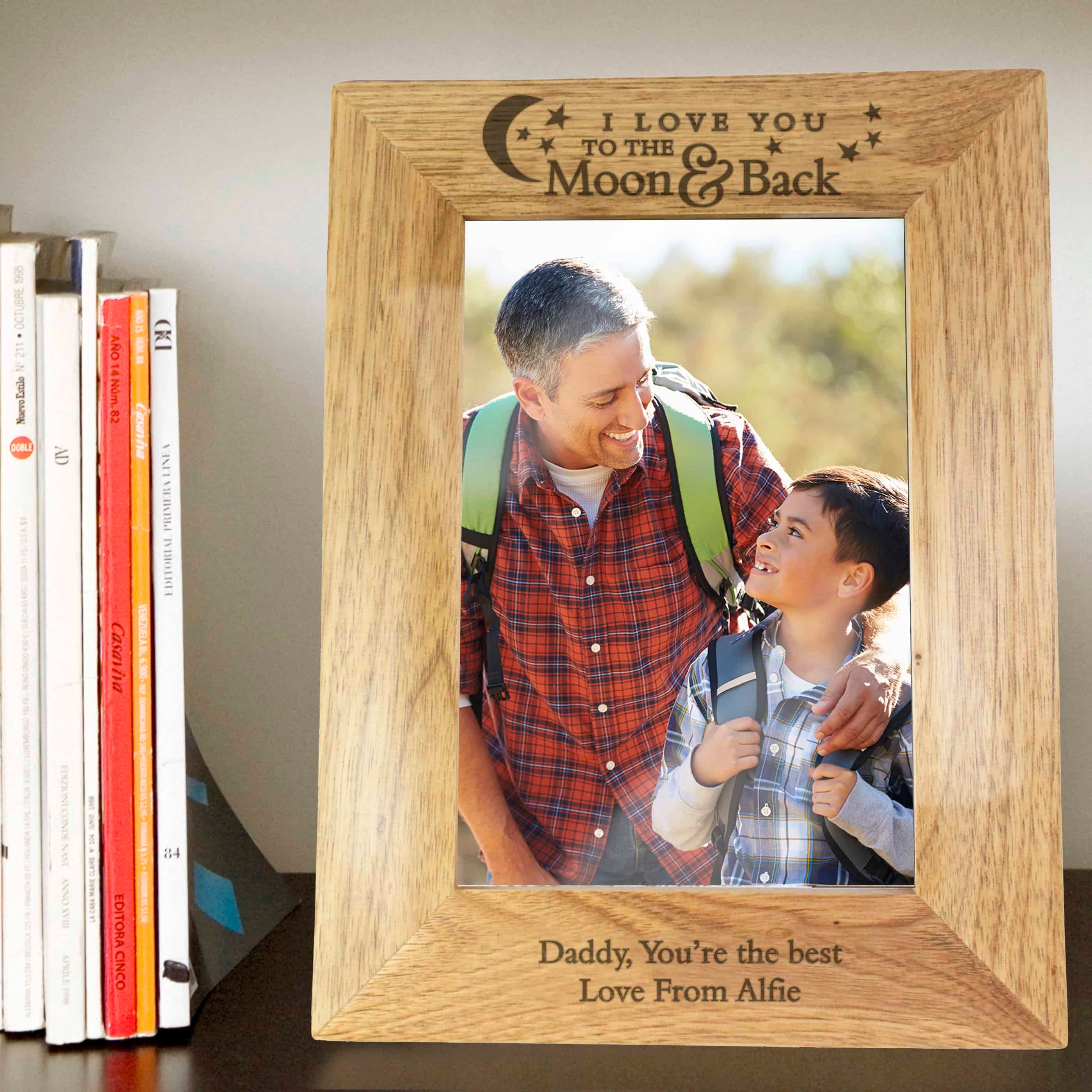 To the Moon and Back wooden frame - CalEli Gifts