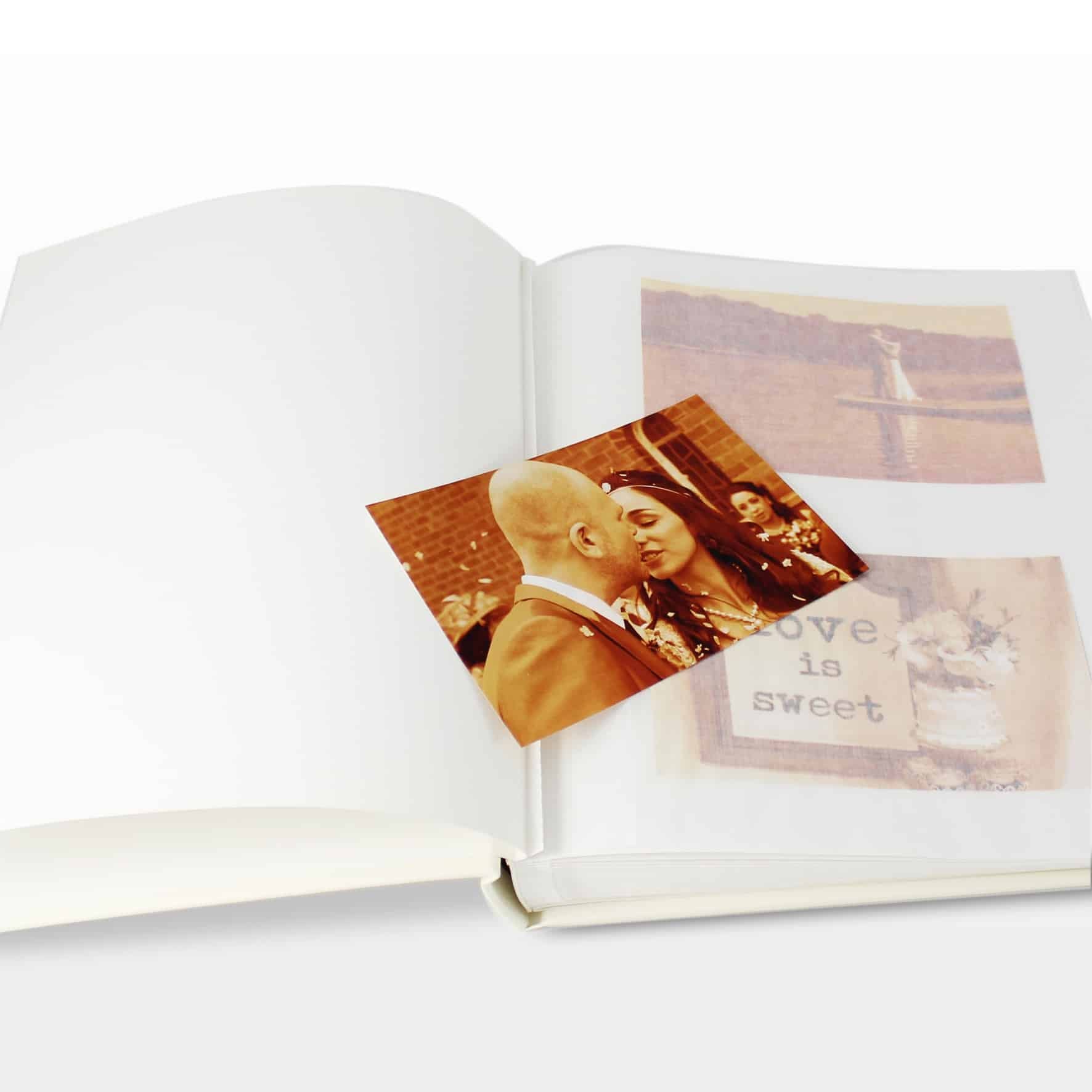 50th wedding anniversary personalised photo album. gold writing on the front and can be personalised over 2 lines. 