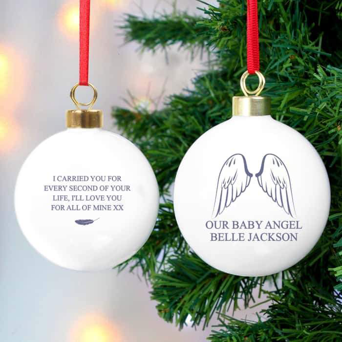 Angel Wings Memory Bauble - CalEli Gifts
