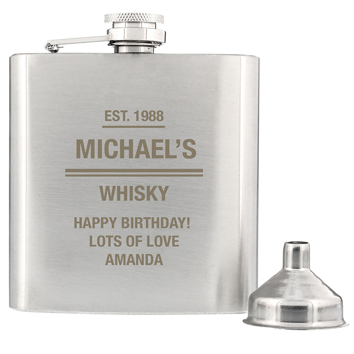 Any Message Hip Flask - CalEli Gifts