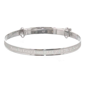 personalised baby bangle