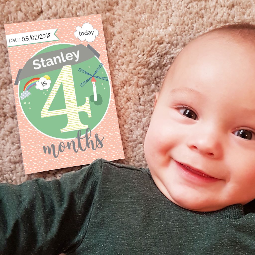 personalised baby milestone cards.