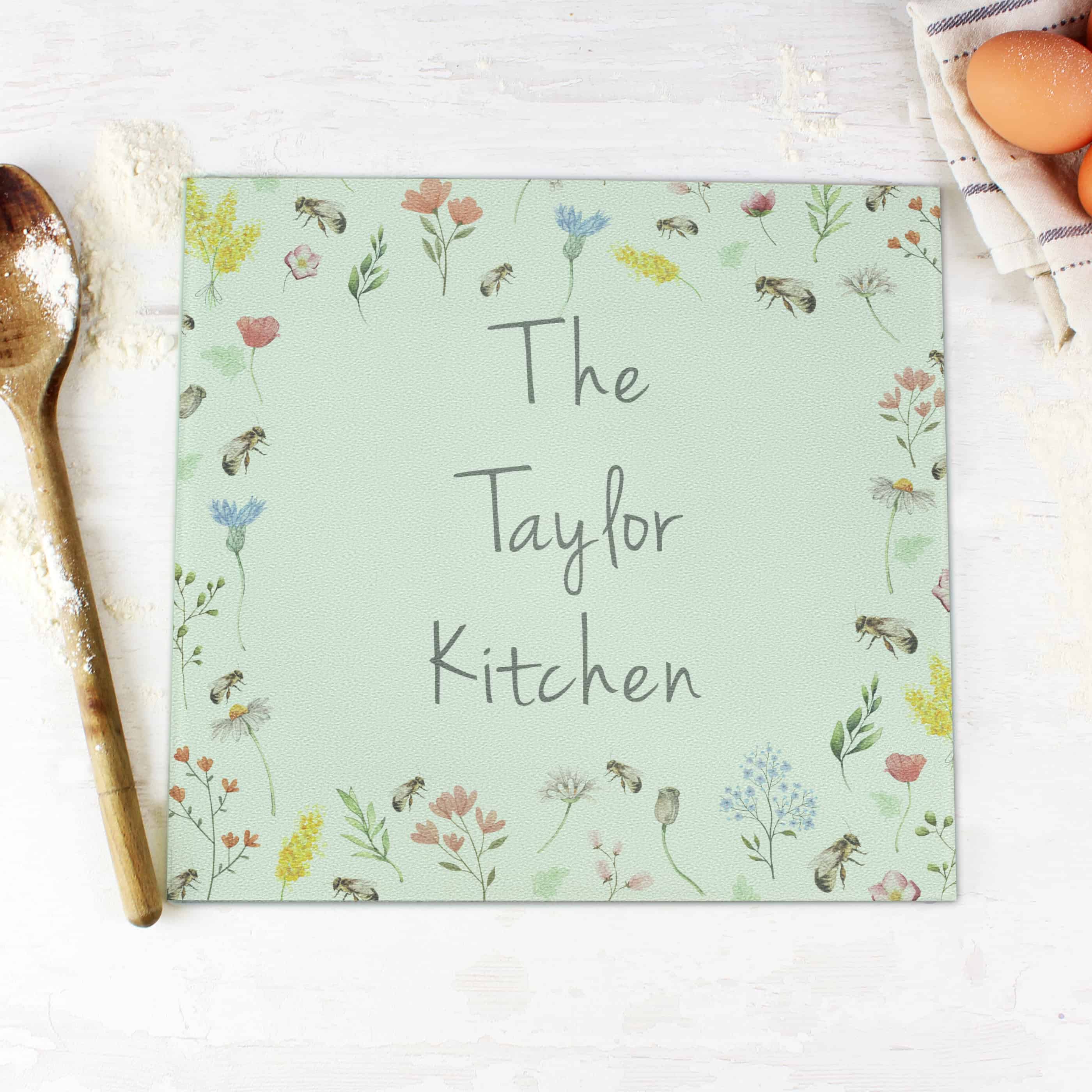 personalised glass chopping board