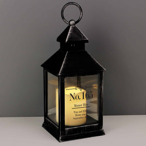 personalised black lantern
