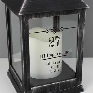 personalised black lantern
