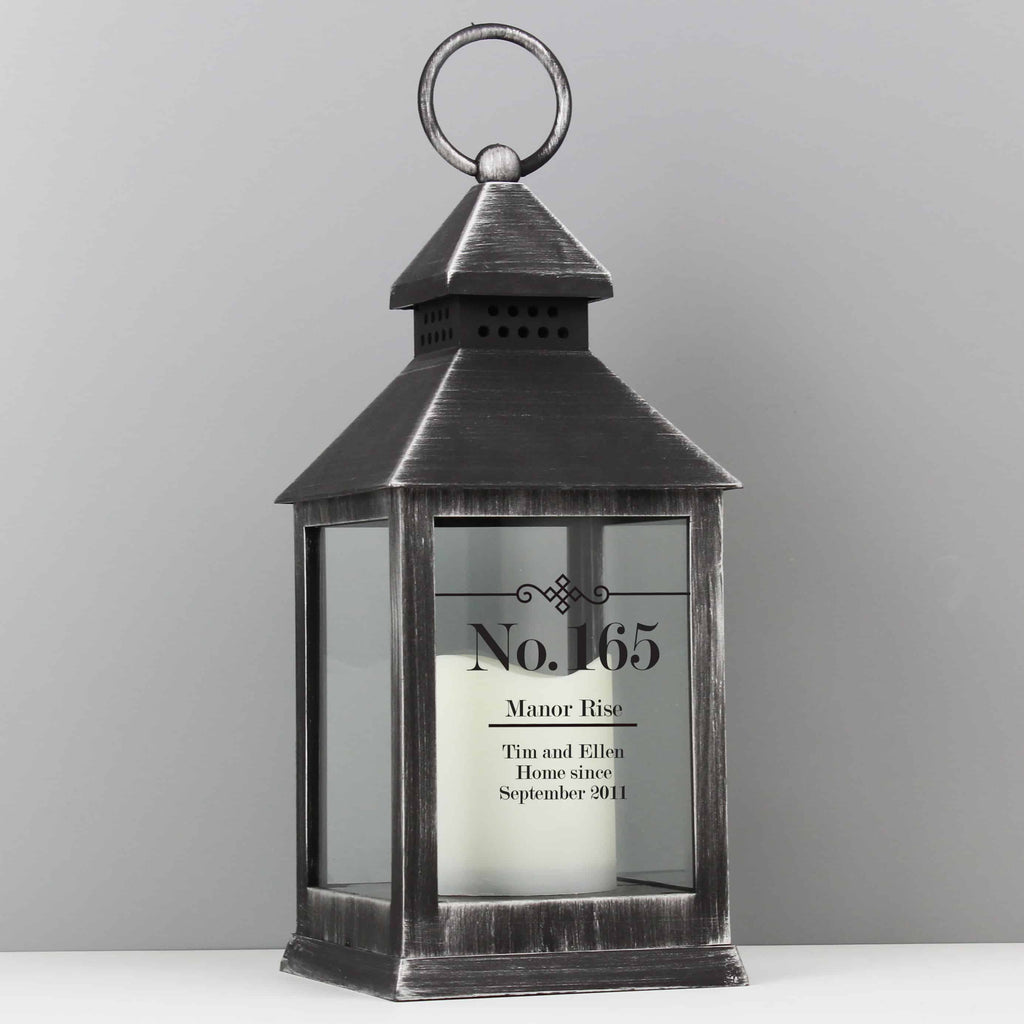 personalised black lantern