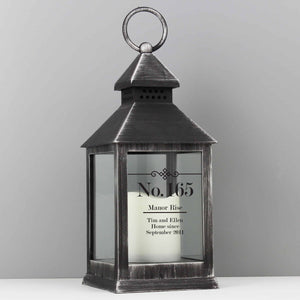 personalised black lantern