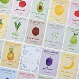 personalised bump to baby milestone cards