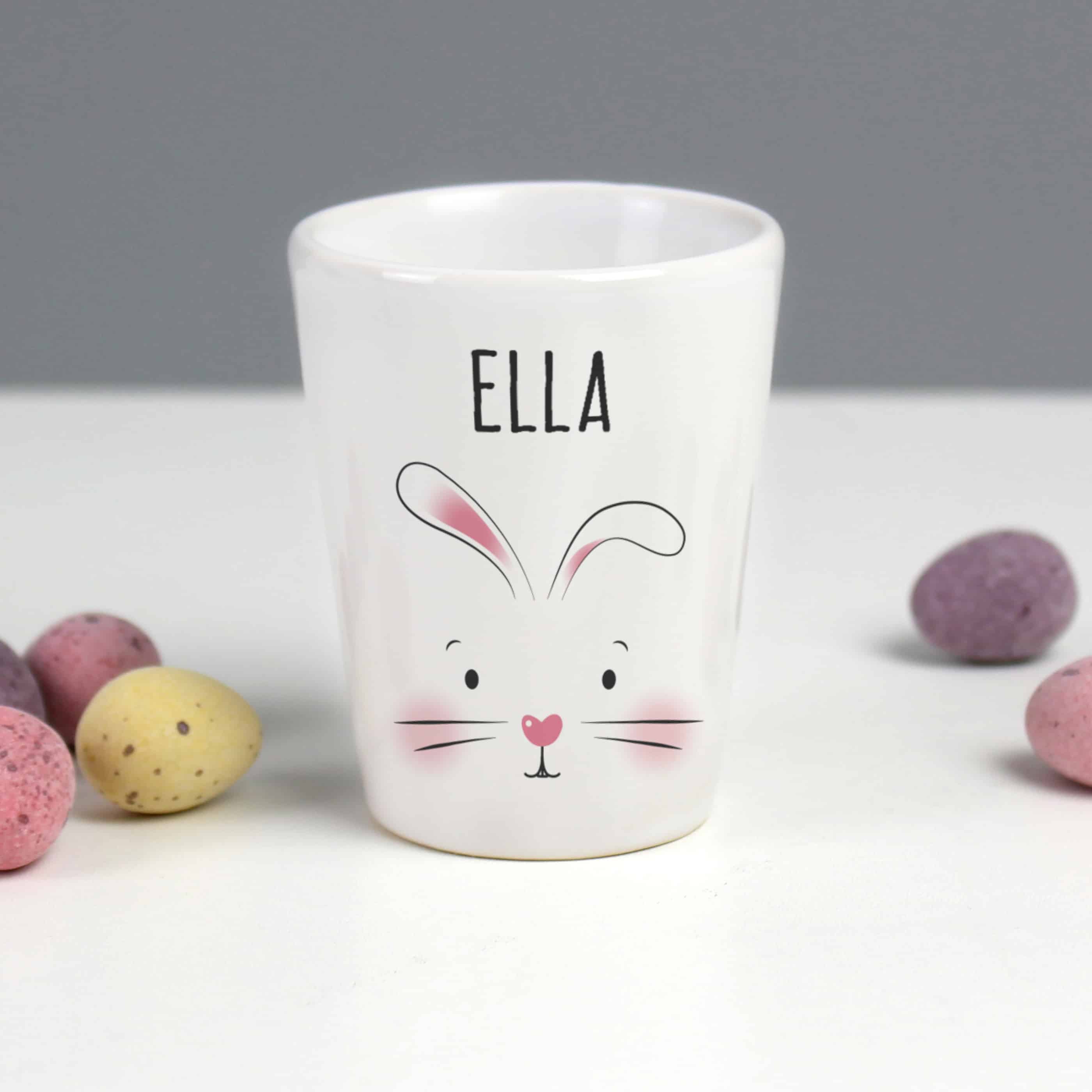 personalised bunny egg cup