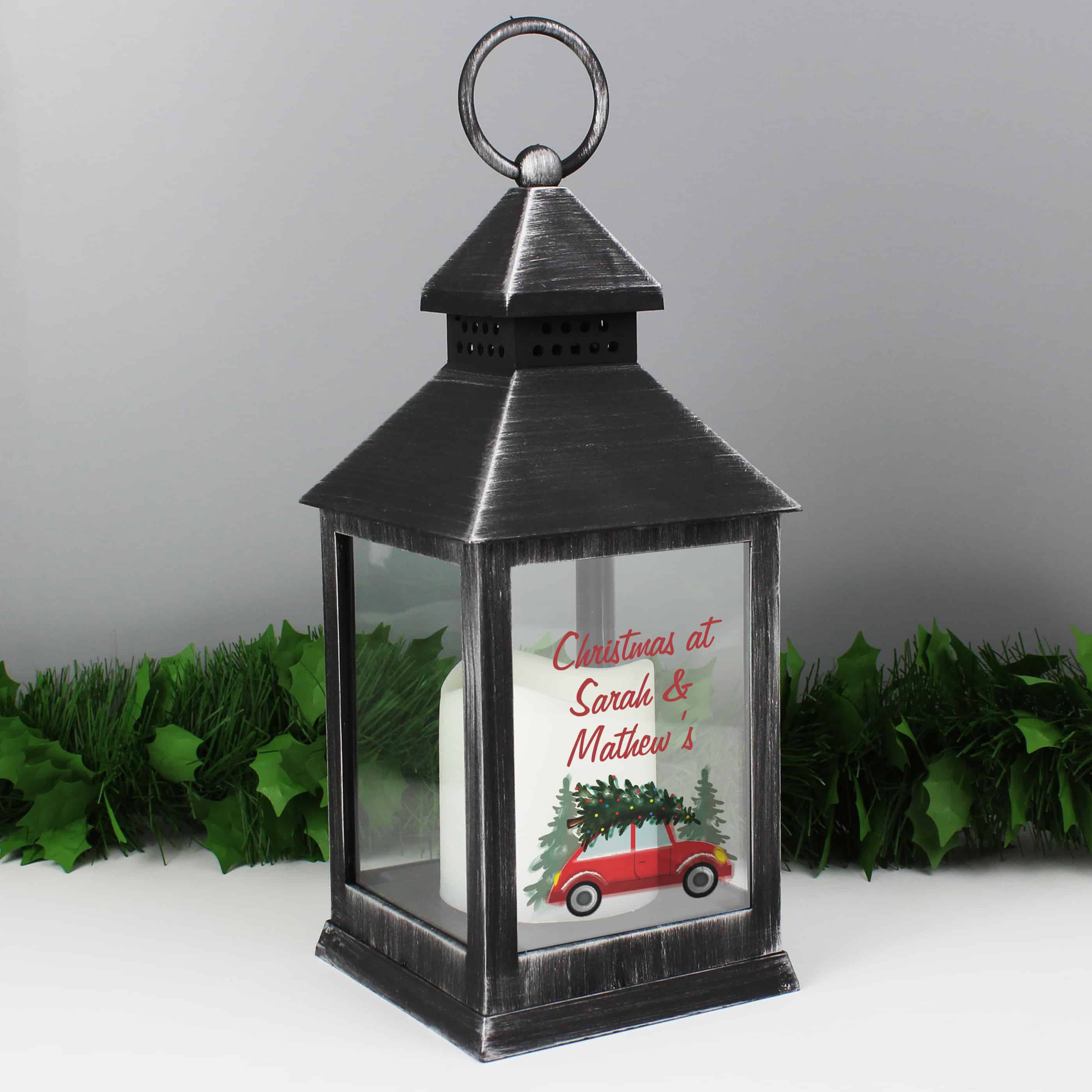 personalised christmas lantern