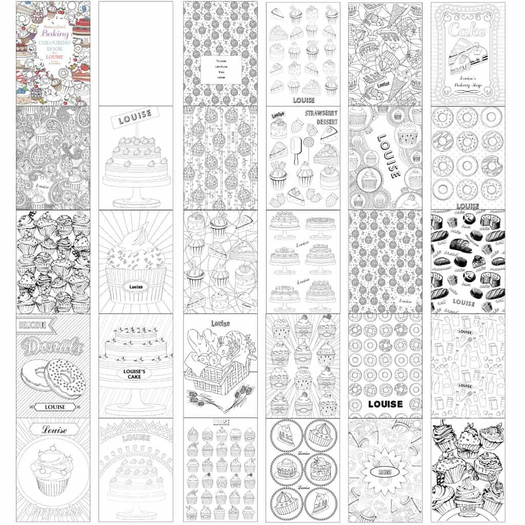 personalised colouring book