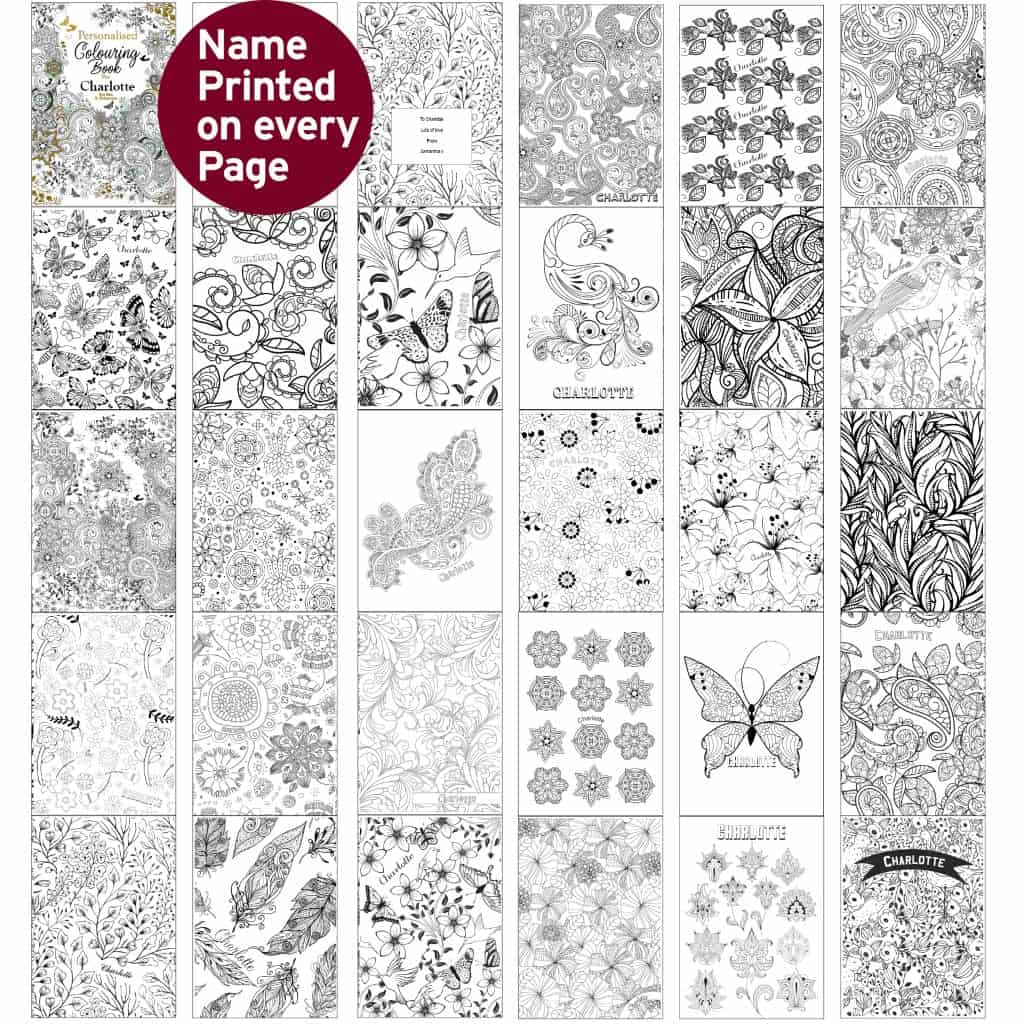 personalised colouring book