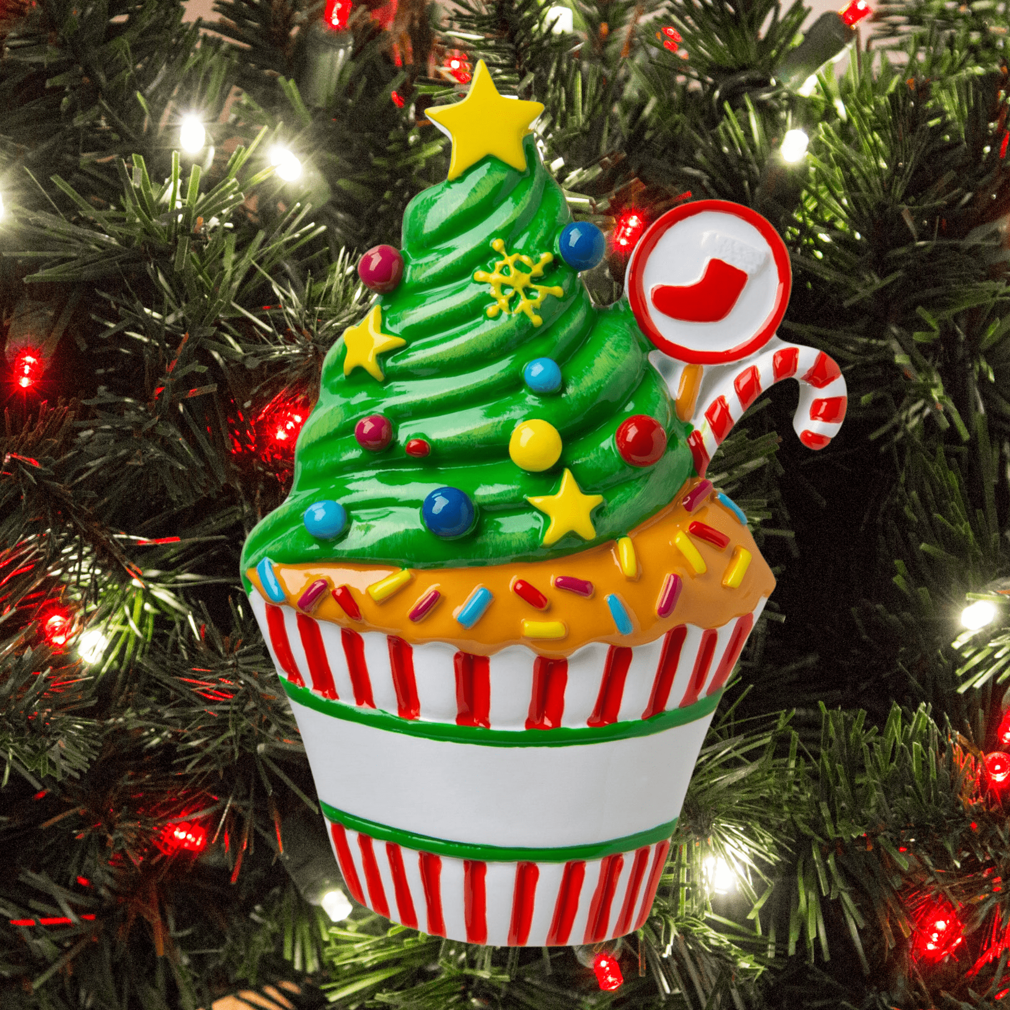 cupcake christmas tree decoration