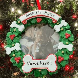 personalised dog christmas tree decoration