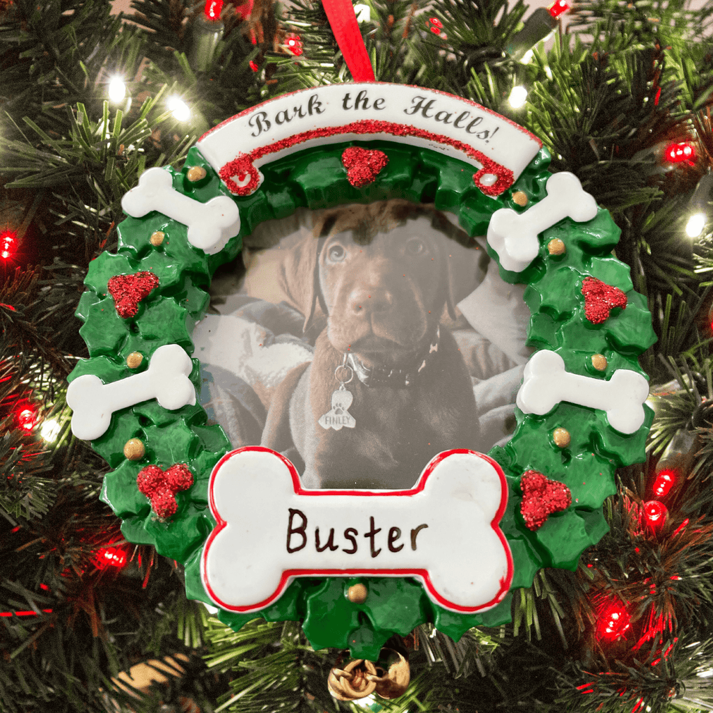 personalised dog christmas tree decoration