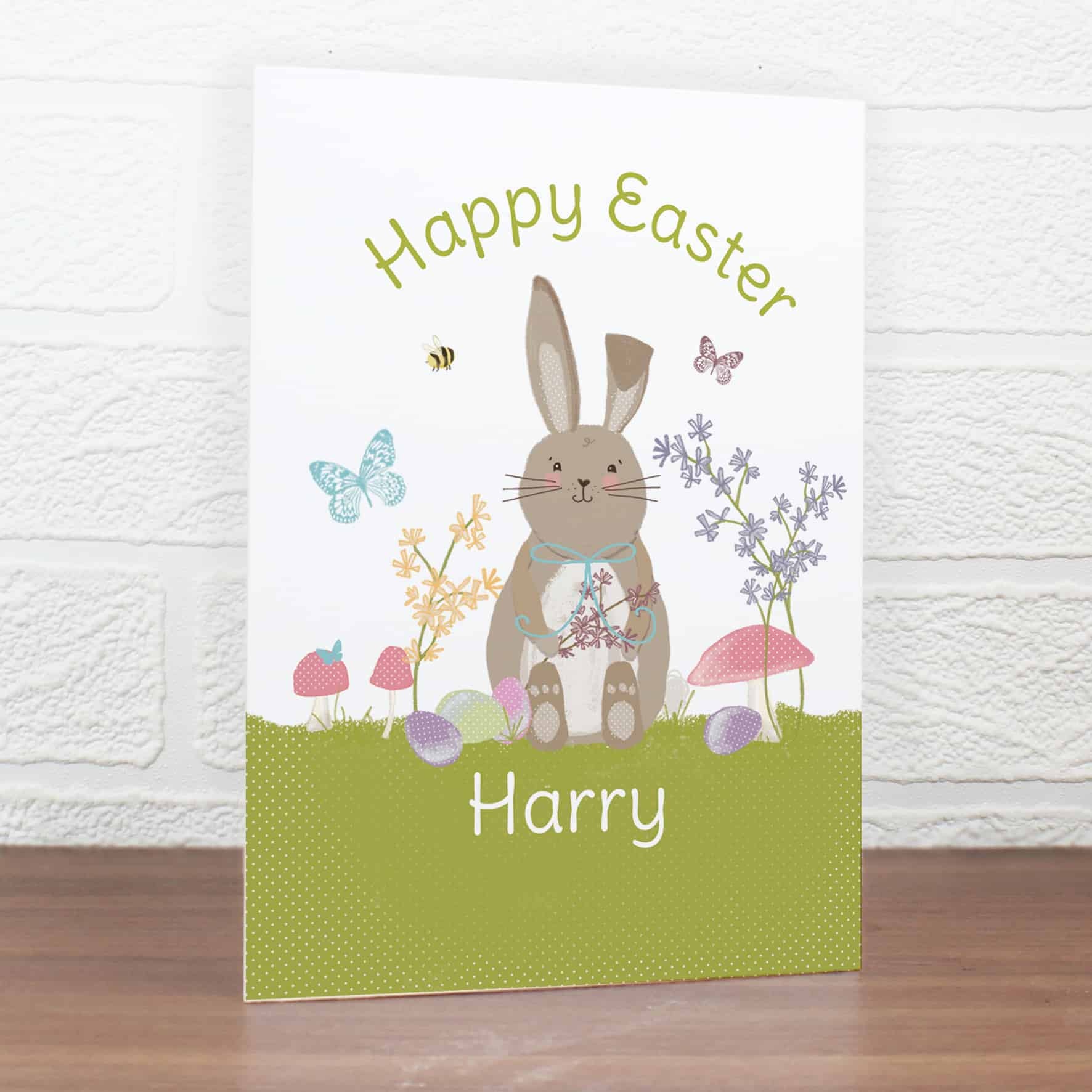 Personalised Easter Bunny Card from Edinburgh Gift Company CalEli Gifts