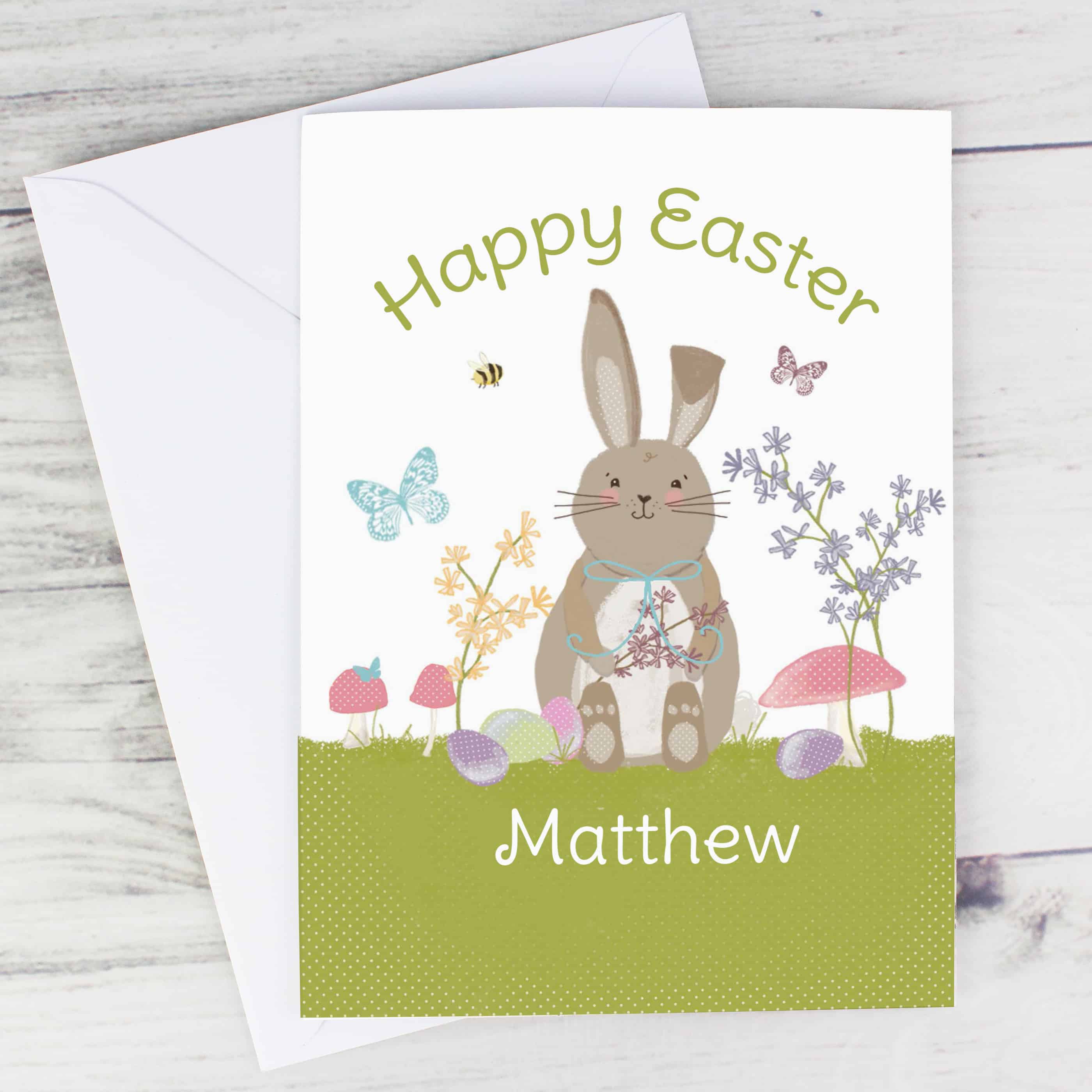 Personalised Easter Bunny Card from Edinburgh Gift Company CalEli Gifts