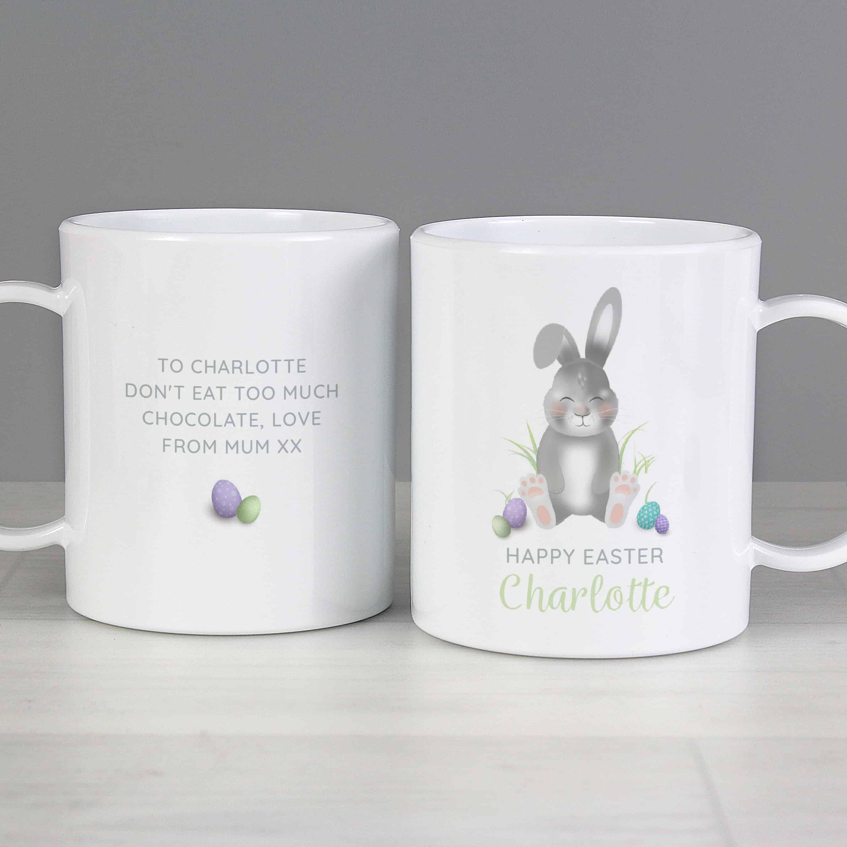 personalised Easter Bunny Plastic Mug
