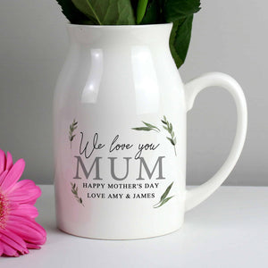 personalised ceramic flower jug