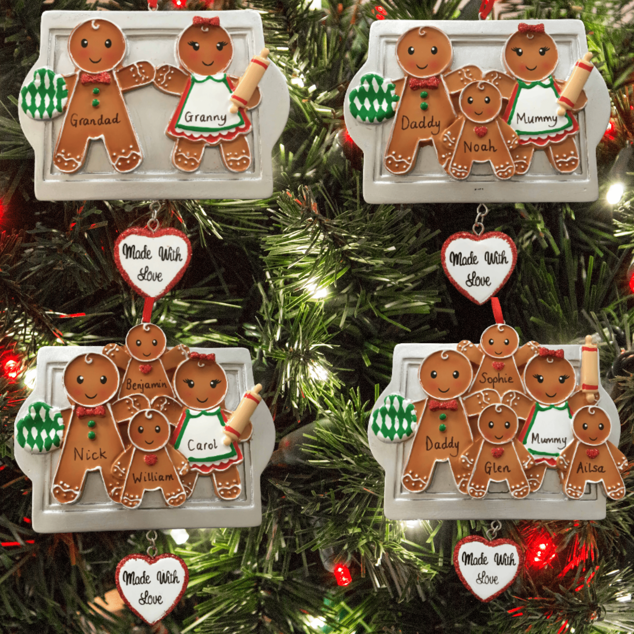 personalised gingerbread tree decoration