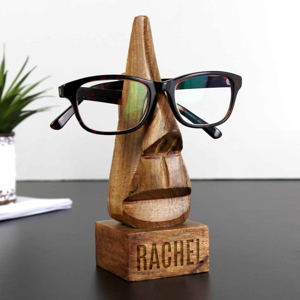 personalised wooden glass holder