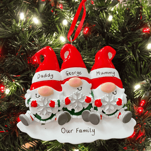 personalised gnome tree decoration