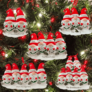 personalised gnome family tree decoration