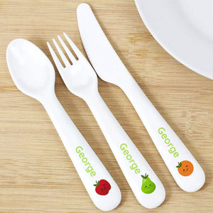 personalised plastic cutlery set by CalEli Gifts