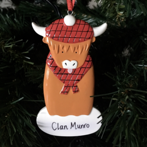 Highland Cow Ornament - CalEli Gifts
