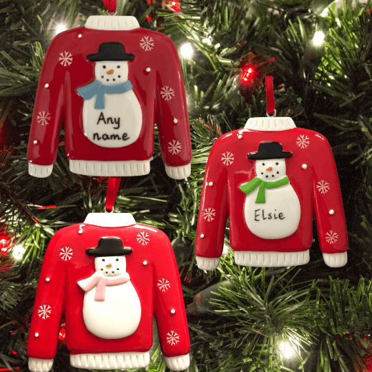 personalised jumpers tree decoration