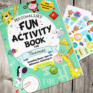 personalised kids activity sticker book