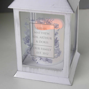 personalised white lantern