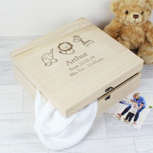 Large Wooden Keepsake Box - CalEli Gifts