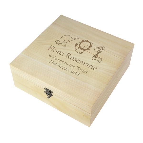 Large Wooden Keepsake Box - CalEli Gifts