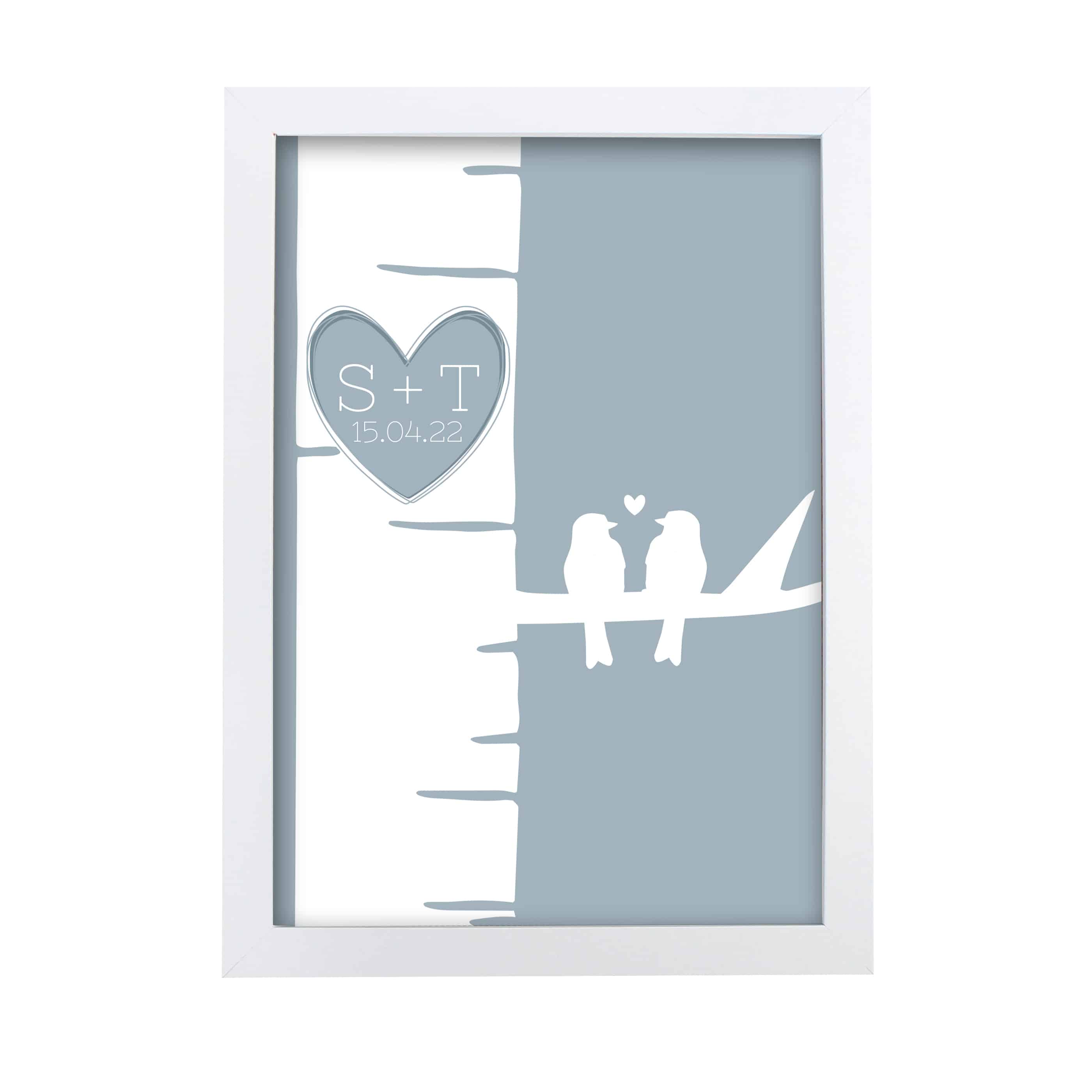 personalised love bird prints