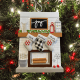 personalised stockings on mantle tree decoration