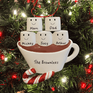 personalised family christmas tree decoration
