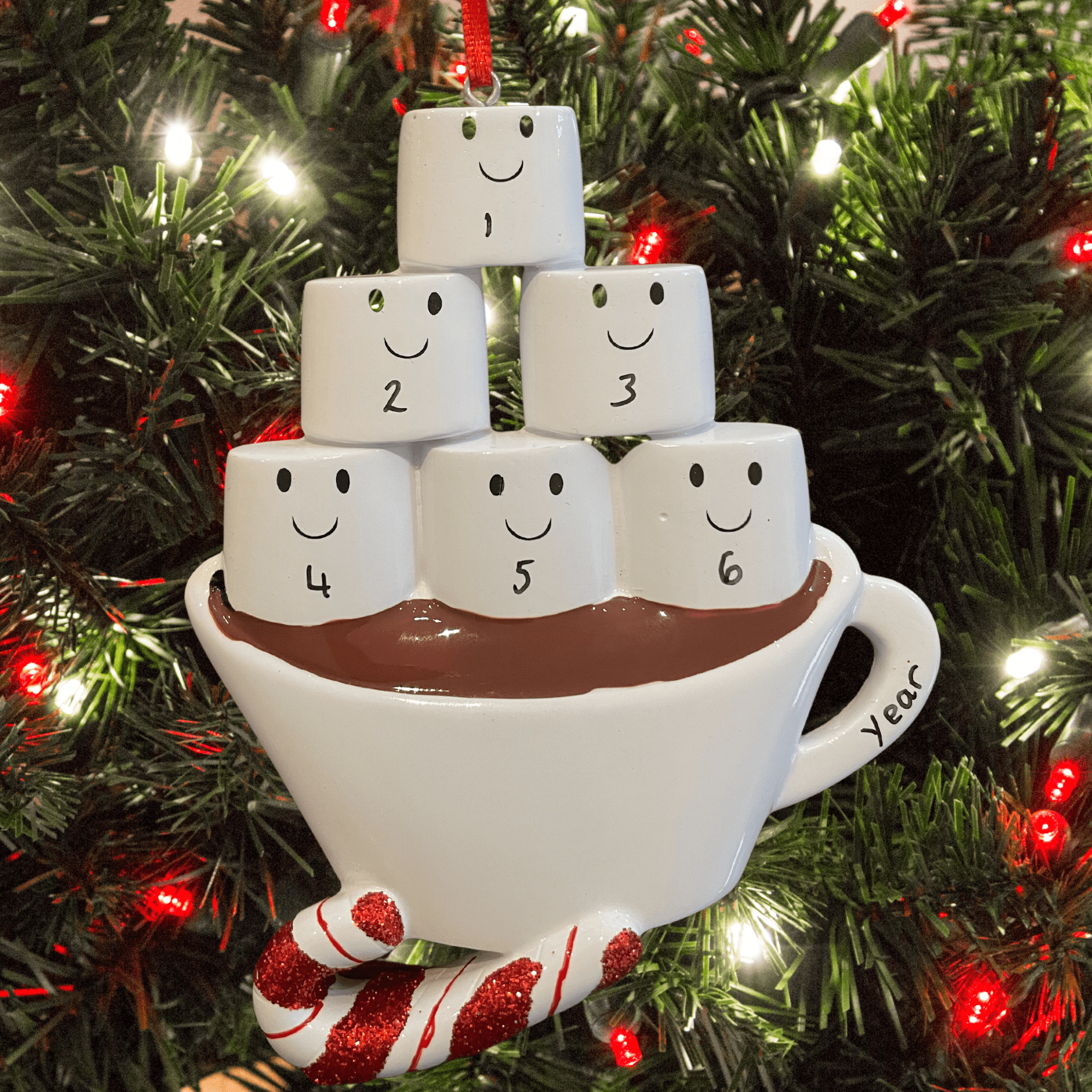 personalised family christmas tree decoration