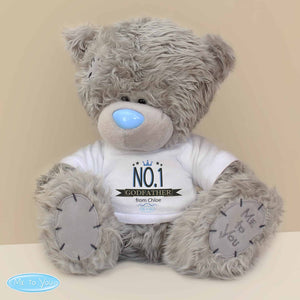 me to you no1 teddy bear. this bear can have a name or role and message personalised on the white t-shirt making it a great gift for any occasion - baby shower gift, valentine's day keepsake, mother's day, father's day present etc