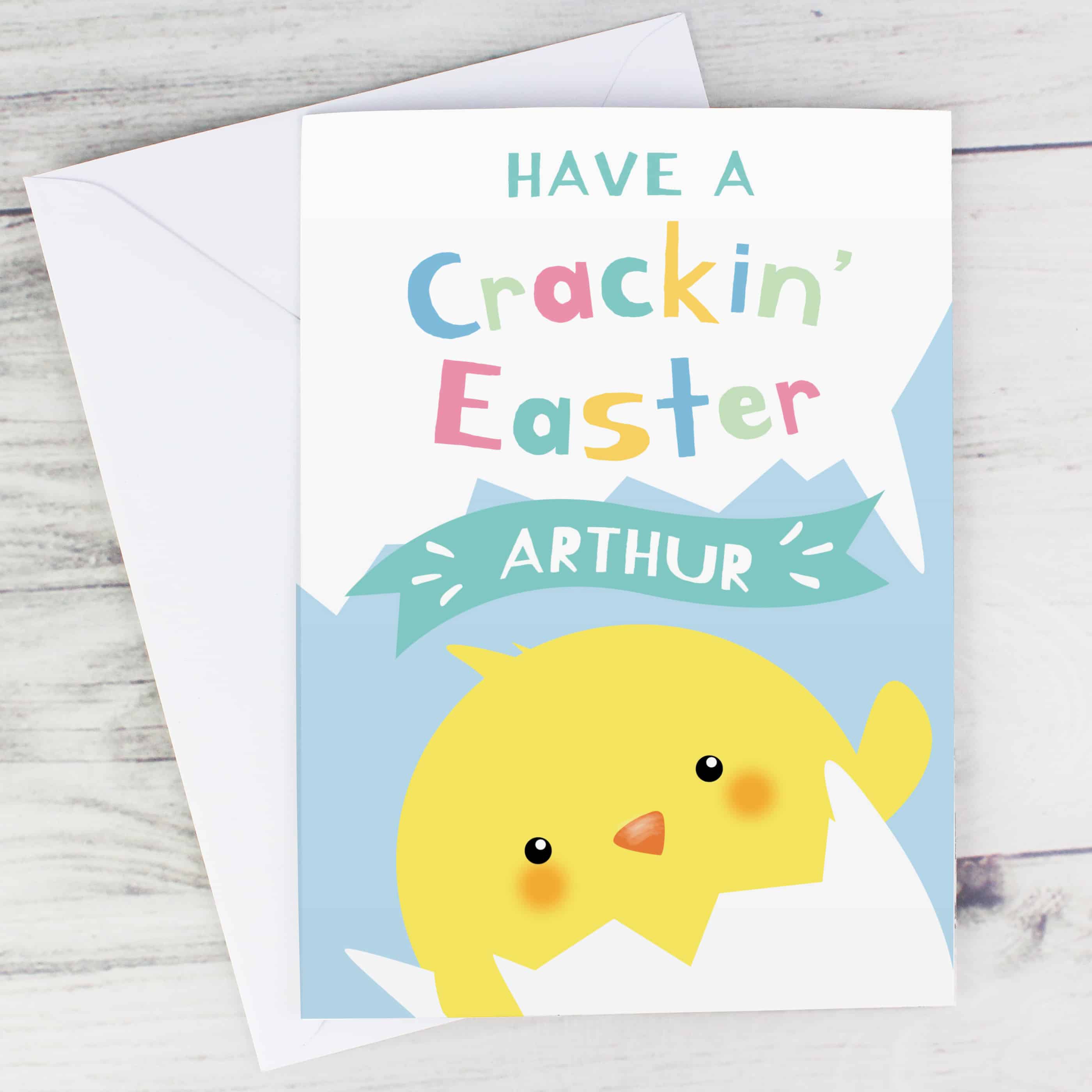 personalised easter chick card