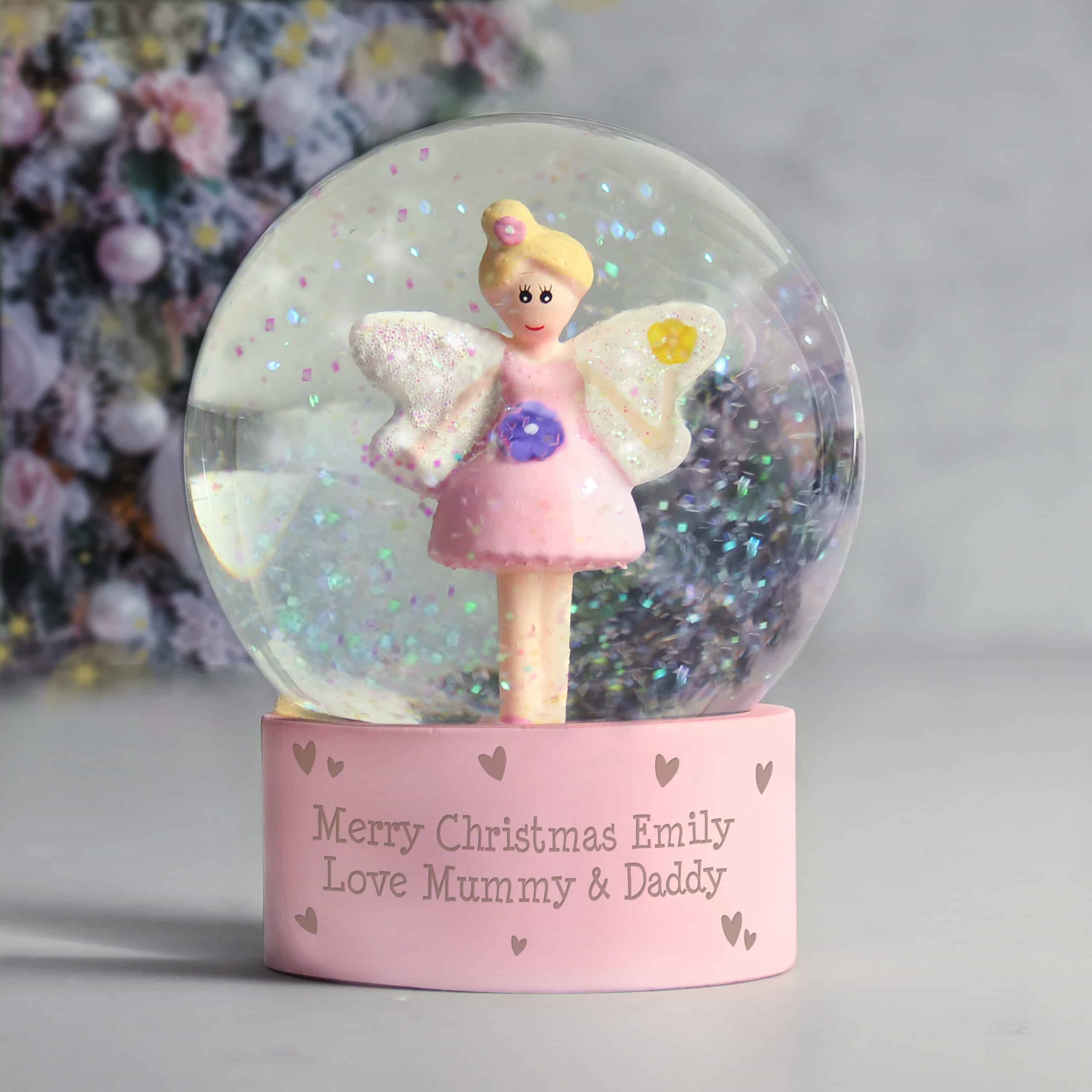 personalised fairy snow globe