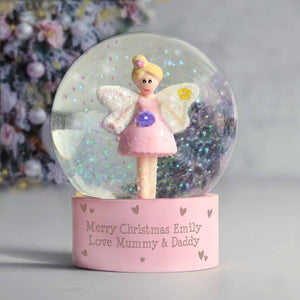 personalised fairy snow globe