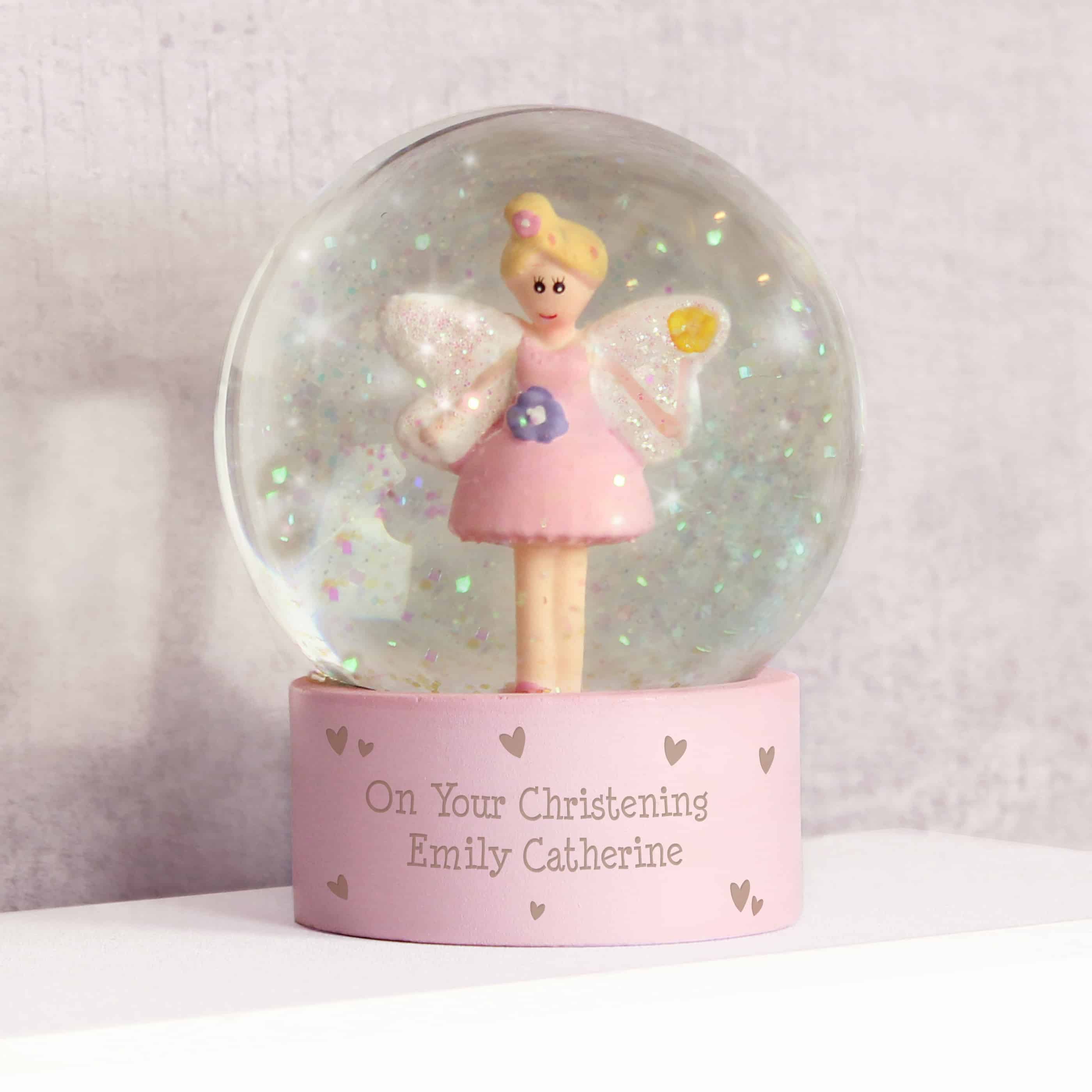 personalised fairy snow globe
