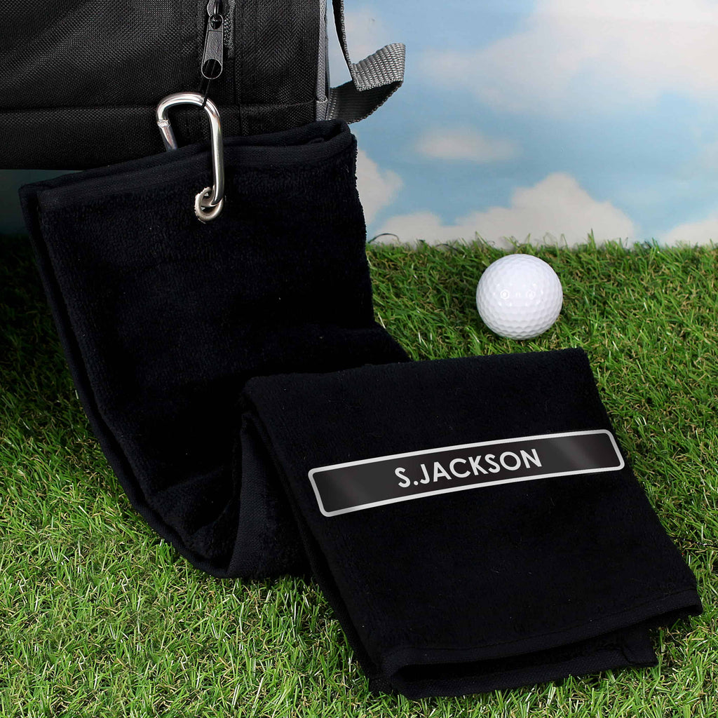 personalised golf teatowel