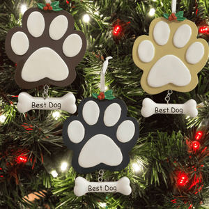 personalised dog Christmas tree decoration