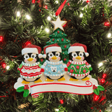 personalised penguin tree decoration