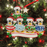 personalised penguin tree decoration