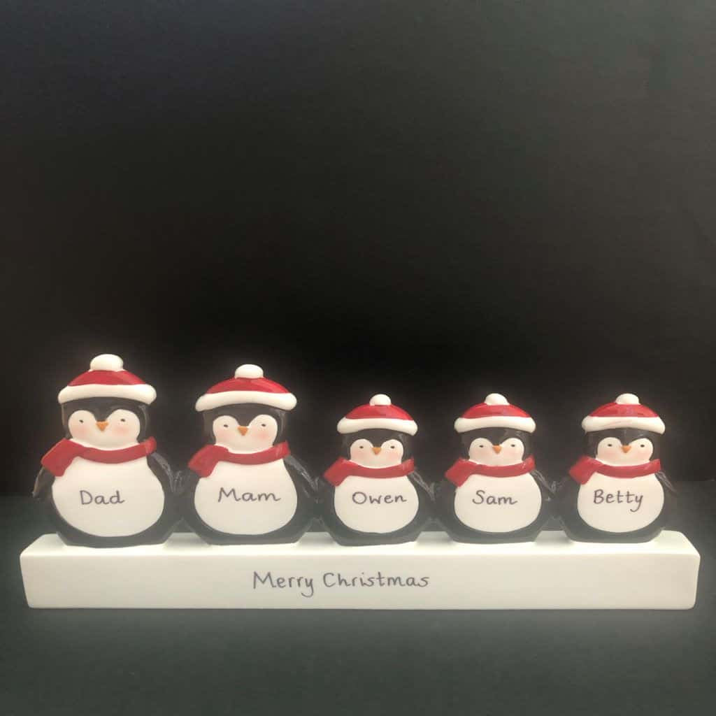 personalised penguin mantle